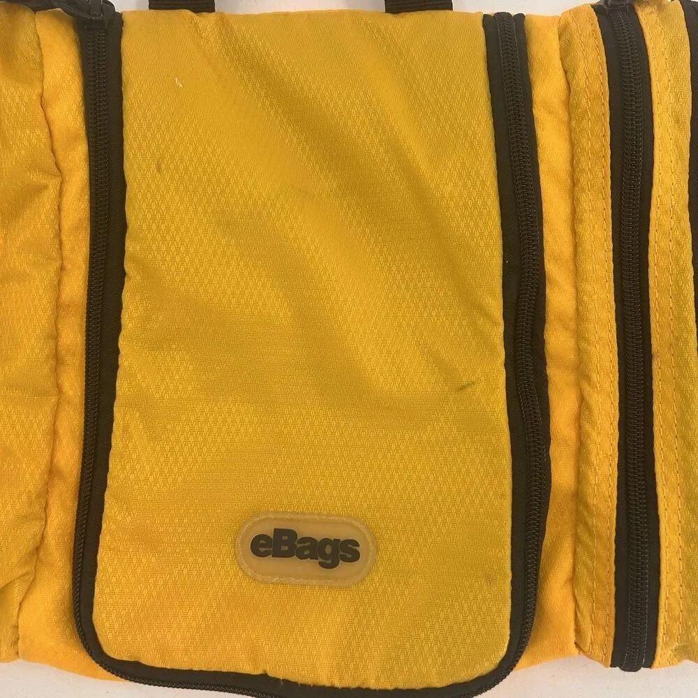 eBags Pack-it-Flat Hanging Toiletry Kit Yellow Travel Organizer Fast Shipping